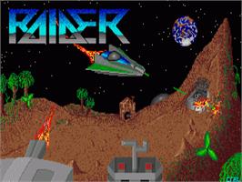 Title screen of Raider on the Commodore Amiga.